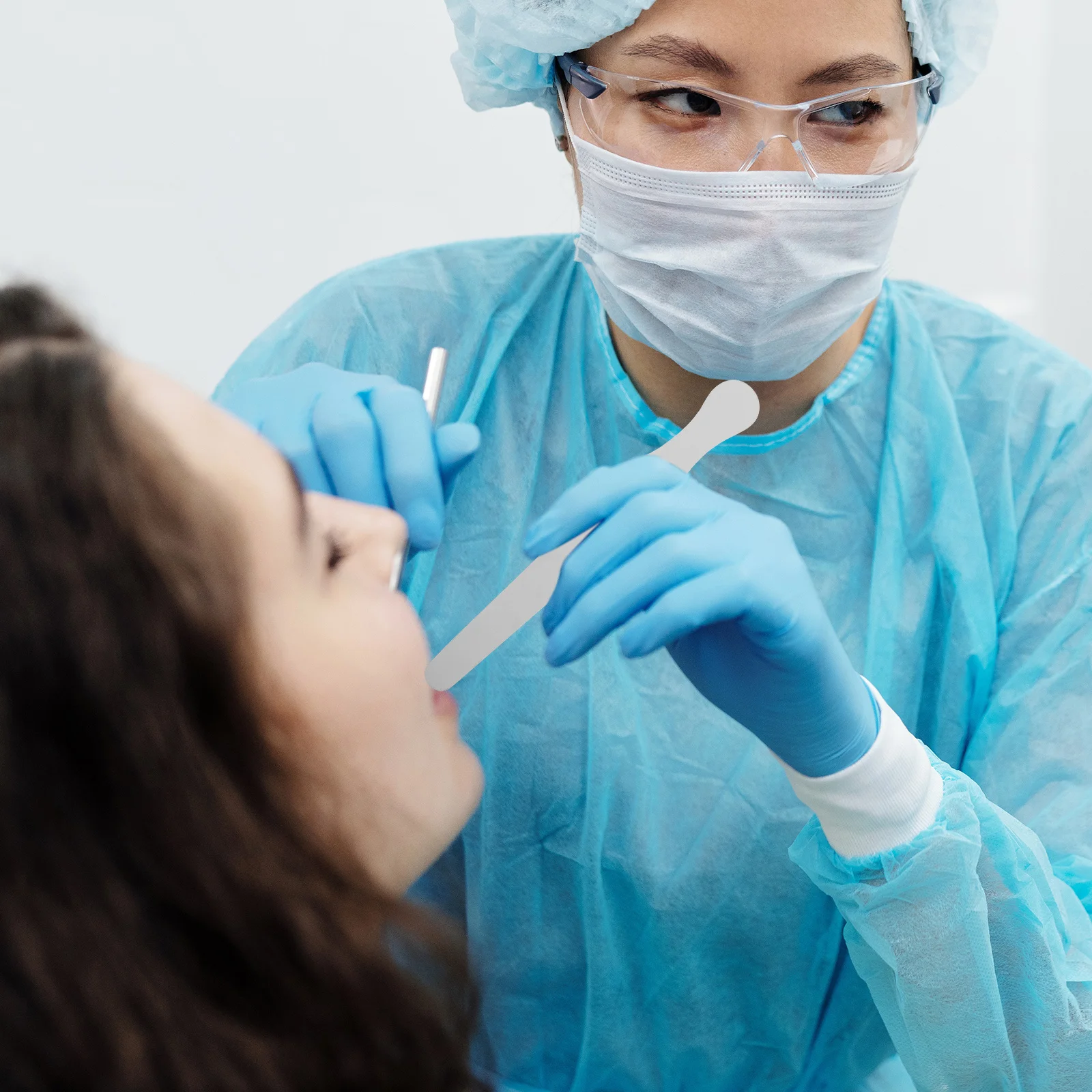 

10Pcs Stainless Steel Tongue Spatulas Durable Reusable Smooth Rounded Edges Supplies Tongue Spatulas