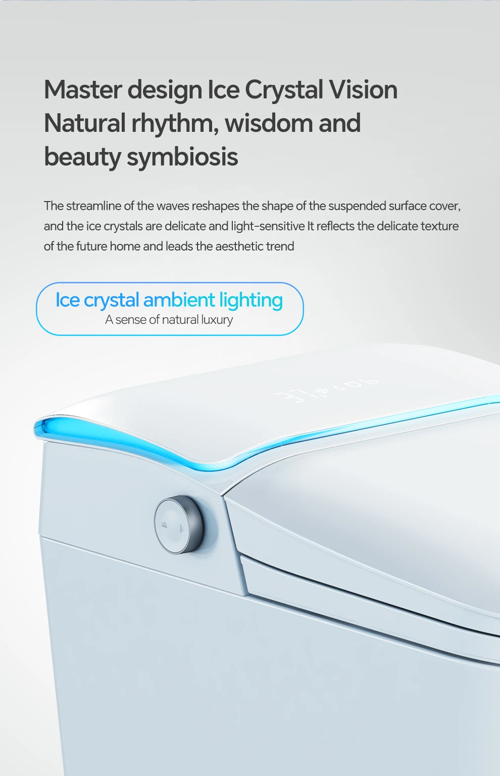 High-end Modern Smart Toilet with Remote Control, Premium Seat, Heated Bidet, S-trap Drain, Slimline Integrated Hidden Cistern
