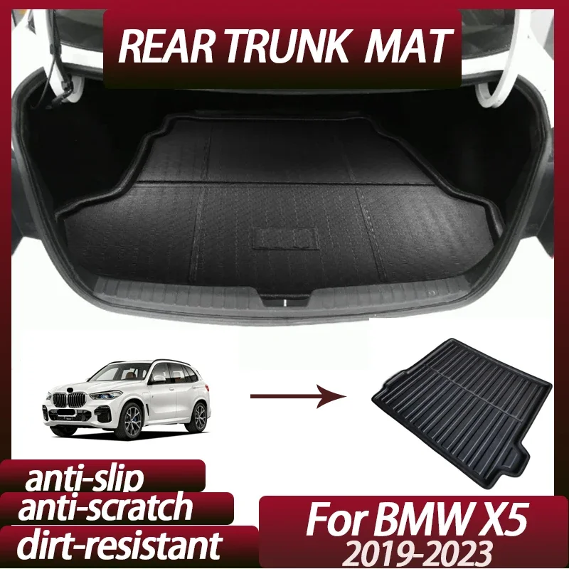 Car Rear Trunk Mat for BMW X5 2019 2020 2021 2022 2023 Luggage Liner Tray Waterproof Anti-Fouling  Floor Pad Auto Accessories