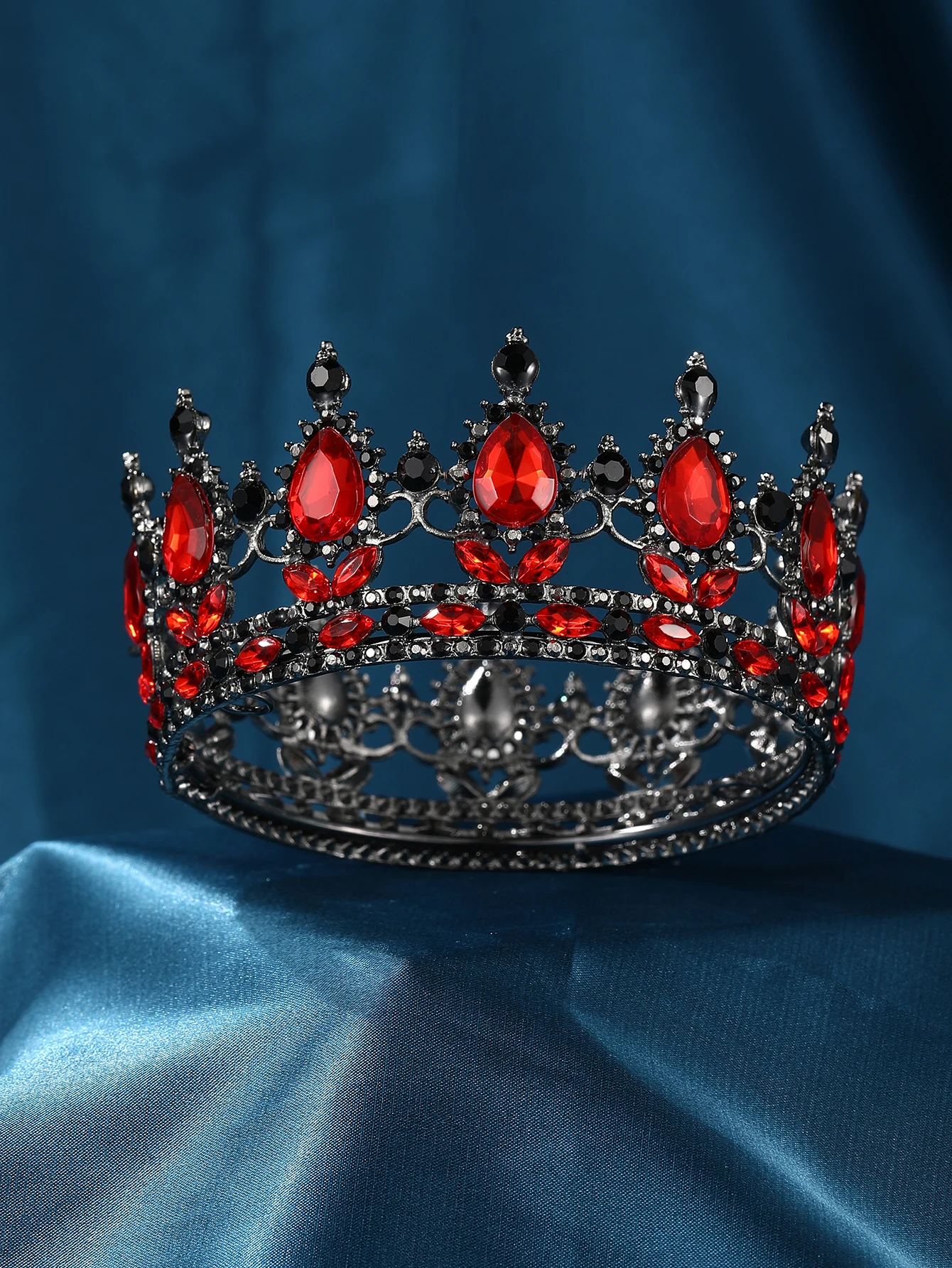 

Винтажная корона со стразами для свадеб, выпускных вечеров, праздников, Хэллоуина, Рождества, украшение для торта, декор для дня рождения