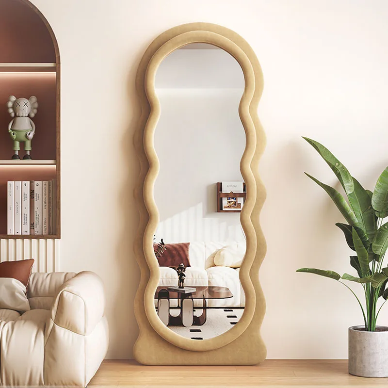 Women Girls Decorative Makeup Mirror Organizer Luxury Wall Body Mirror Bathroom Long House Specchio Da Parete Bedroom Decor