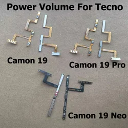 Power Flex For Tecno Camon 19 Pro Neo 5G Switch Power On Off Key Mute Volume Button Ribbon Flex Cable Replacement