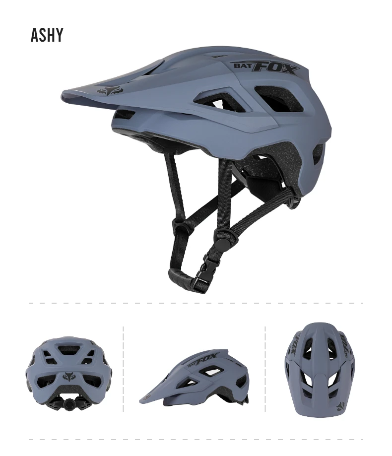 BATFOX Fahrradhelm Herren Fahrradhelm MTB Casco Bicicleta Mountainbike Casco Ciclismo Hombre Matt Schwarz Fahrradhelme – Detail 38