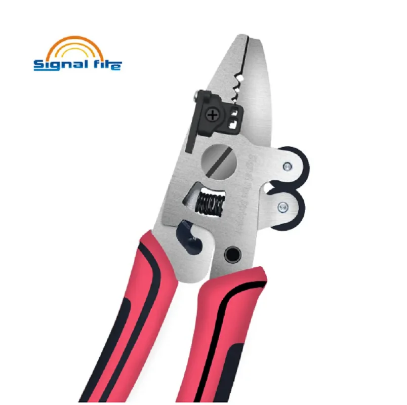 

NEW For FTTH Signalfire 8 in 1 Optical Fiber Stripper Three Port Miller Stripper and Scissors Replaceable Cleaning Cotton ZSQ-08