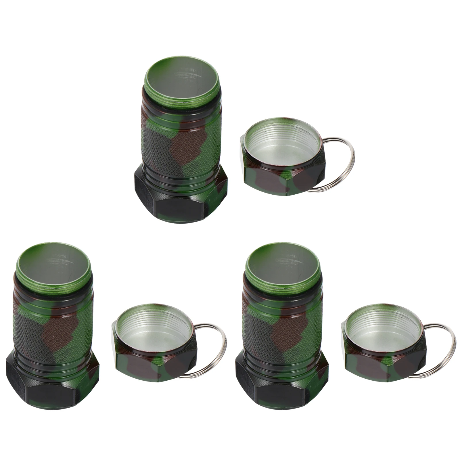 

2Pcs Portable Pill Case Waterproof Storage Container Daily Outdoor Travel Hunting Fishing Camping Aluminum Alloy Sealed O ring