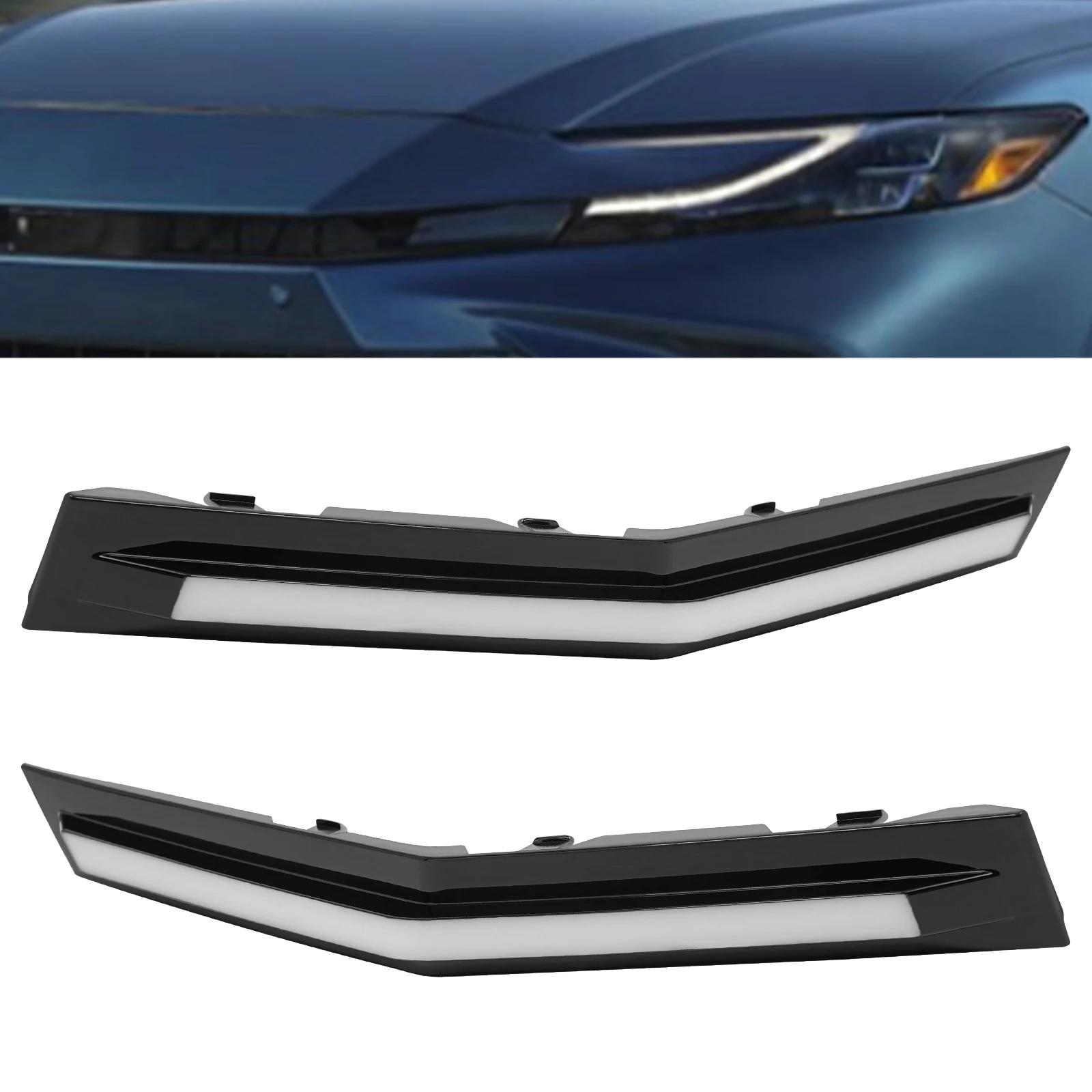 

LED Grille Fog Lamp Daytime Running Light DRL with Turn Signal for Toyota Camry 2024 2025, 1 Pair Passenger Right + Driver Left