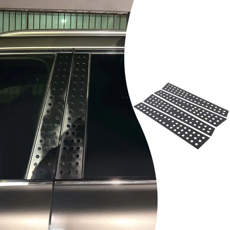 

4 piece set Aluminum Alloy For Lexus LX For Toyota Land Cruiser LC300 2022+ Car Window Center Pillar Sticker Car Accessories