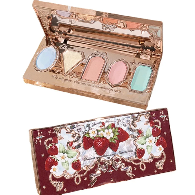 

Yjq strawberry rococo eye shadow matte pearl mashed potatoes