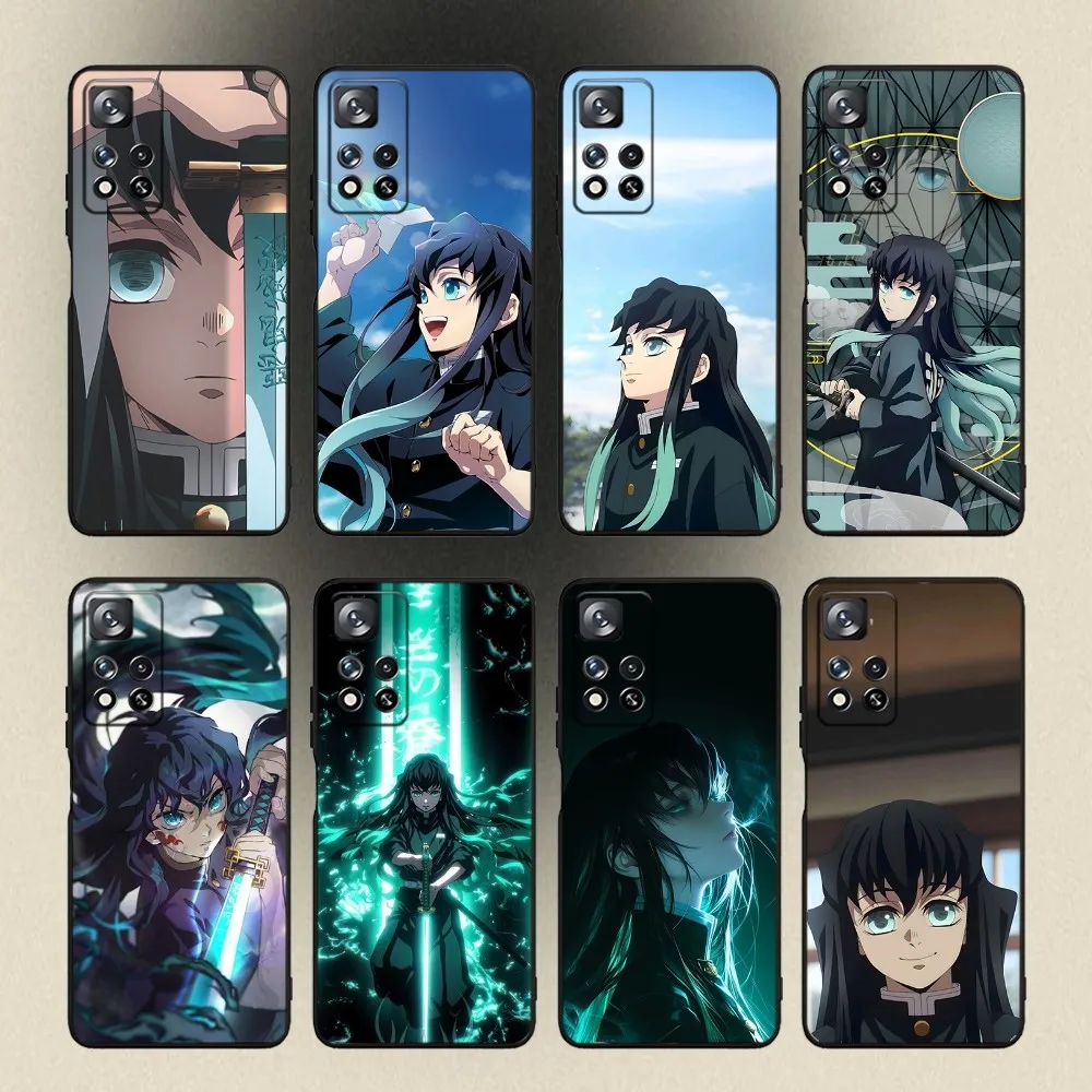 Muichiro Tokito Demon Slayer Phone Case For Samsung Galaxy A20,A21s,A22,A31,A32,A52,A53,A72,73,A80,A91 Soft Black Cover