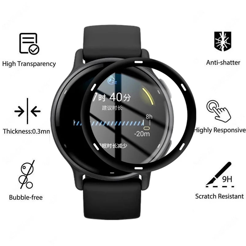 Screen Protector for Garmin Active 6 5 Protective Film Full Coverage Watch Cover for Garmin Vivoactive5 Vivoactive 6 Accessories