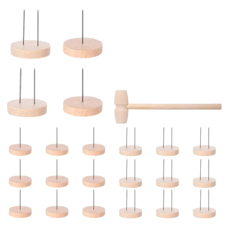 A05G-かぎ針編み人形スタンド木製人形スタンドポジティブかぎ針編み動物用、フィギュア人形ベースサポート用スタンドベース