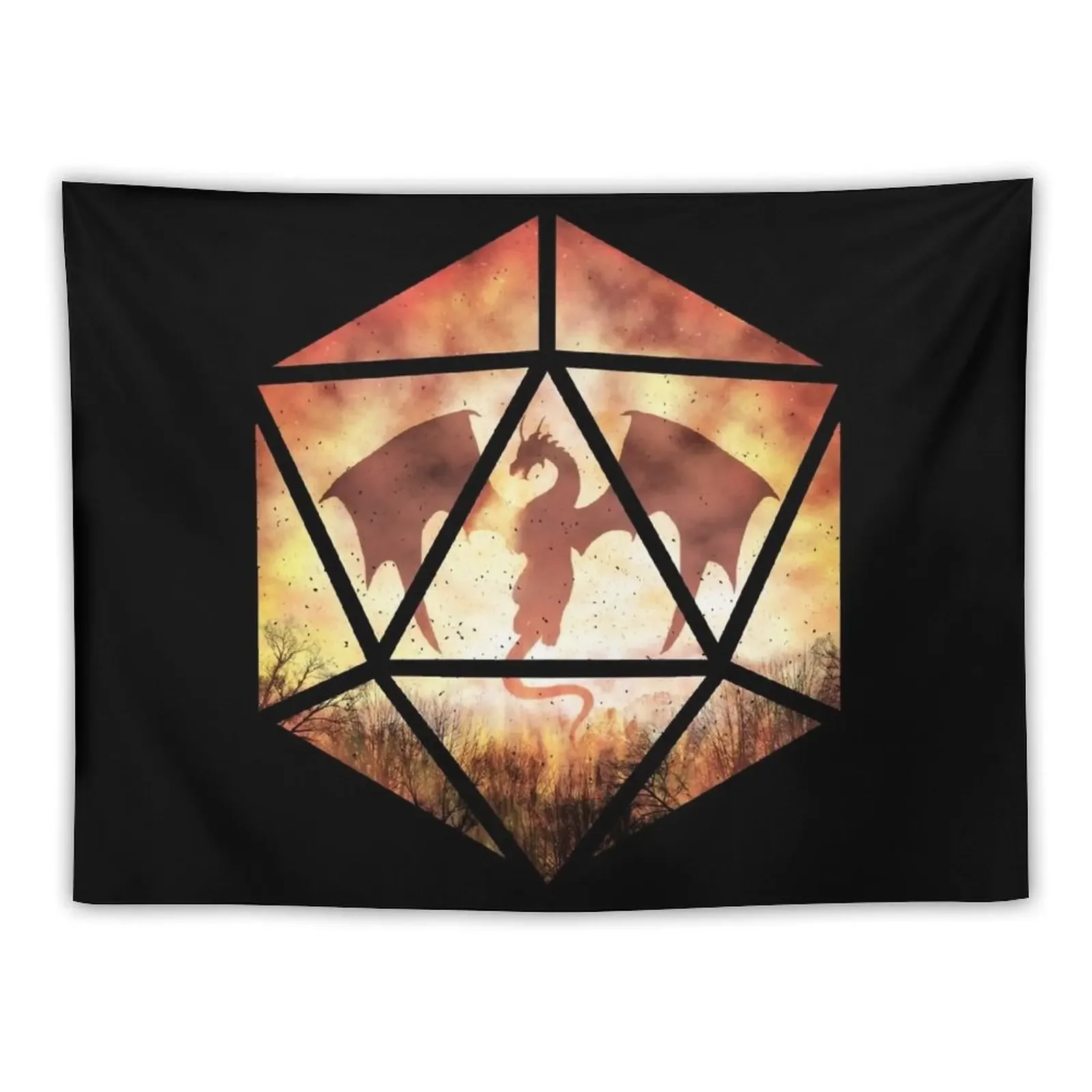 

Fire Dragon D20 Tapestry Aesthetic Room Decor Home Decor Aesthetic Aesthetics For Room Tapestry