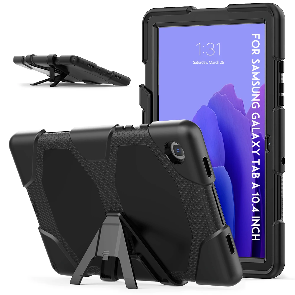 

For Samsung Galaxy Tab A 10.1 2019 T510 T515 SM-T510 Tablet Shockproof Hard case Military Heavy Duty Silicone Rugged Stand Cover