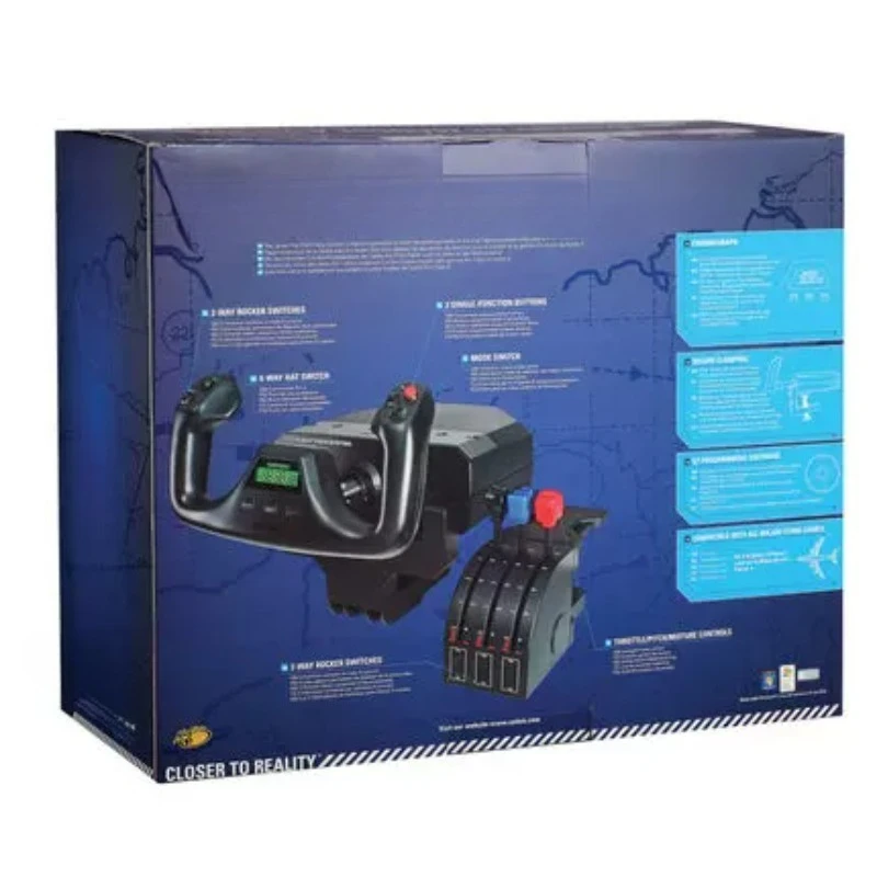 

Джойстик-симулятор полета YOKE, периферийное устройство для авиасимуляторов X-Plane Z44, джойстик гражданской авиации, совместимый с Microsoft Flight Simulator.