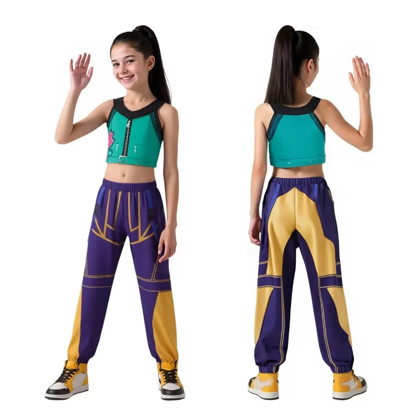 أزياء الهالوين أنيمي Kpop هنتر التأثيرية شيطان زوي التأثيرية للفتيات نمط أطفال الهالوين ثلاثية الأبعاد نمط مطبوع ملابس لعب الأدوار