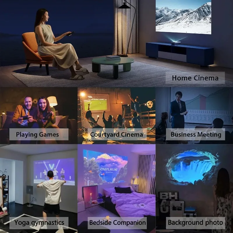 hot sale Mini Projector P9 4K 3D Projector 2700 ANSI Android 6.5 Smart Home Theater Short Focus TV Video Beamer with HDR MEMC Pr