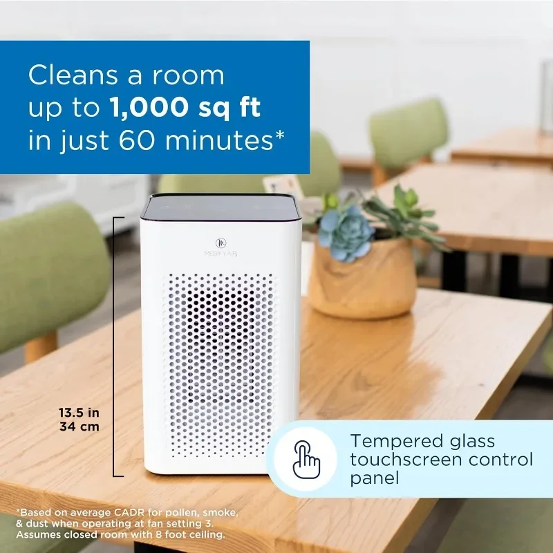 Medify MA-25 Air Purifier with True HEPA H13 Filter | 825 ft² Coverage in 1hr for Allergens, Smoke, Wildfires, Odors, Pollen