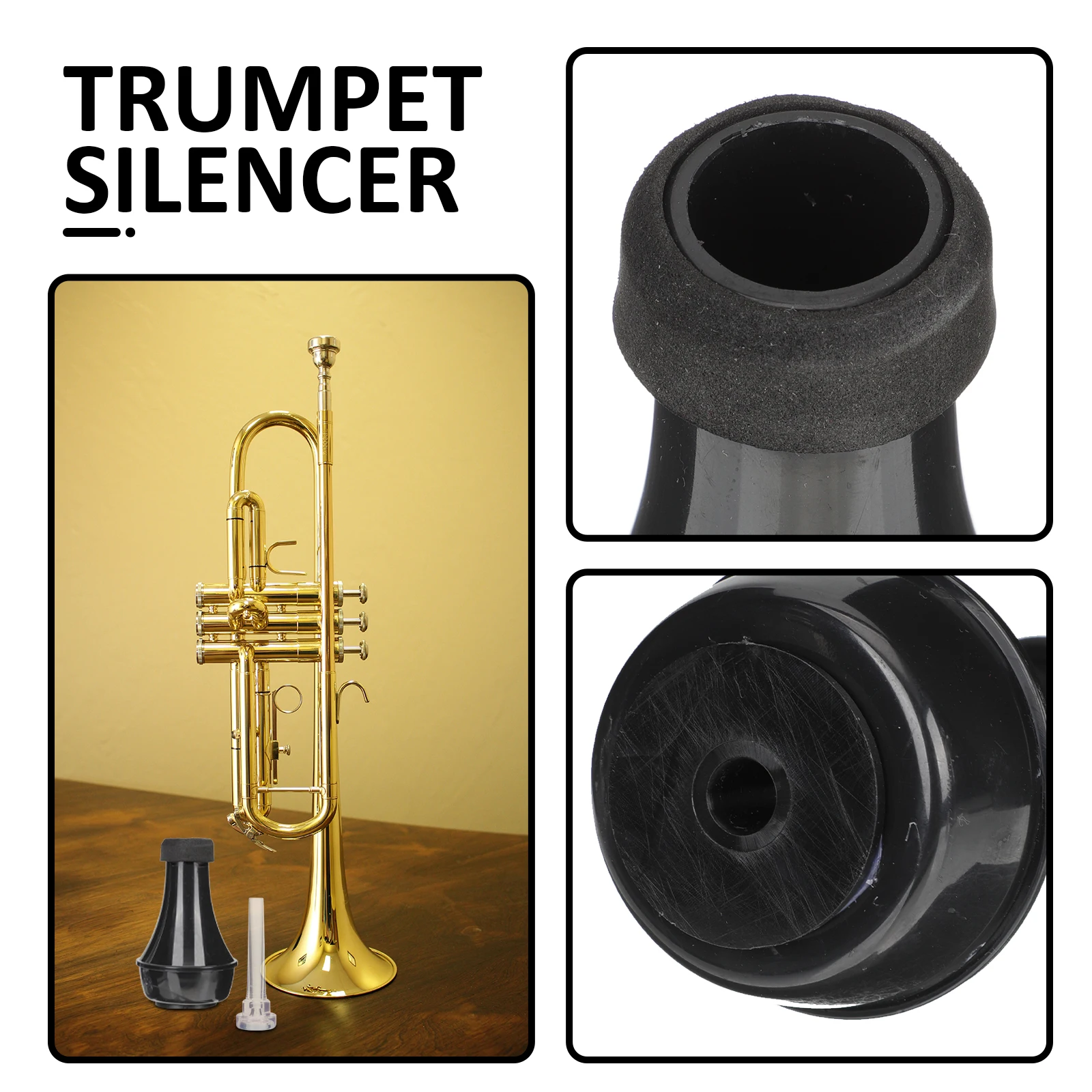 

1 set 1 Set Abs Practice Lightweight Durable Replacement Straight Mute For Trumpet Accessories Trumpet Parts Mini Mute Set