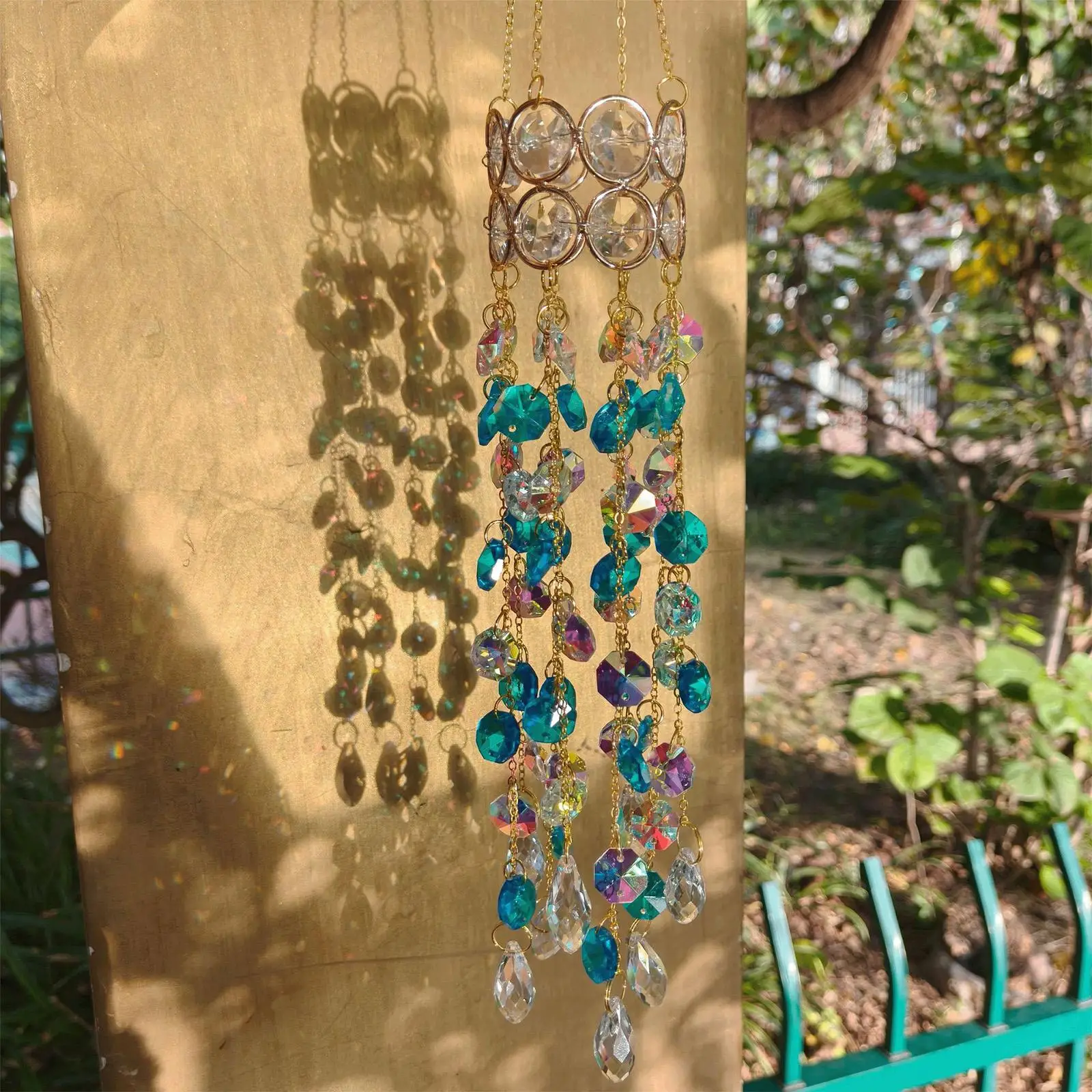 Crystal Handmade Wind Chimes Crystal Prism Daylight Catcher Glass Prism Window Hanging Pendant Home Garden Porch Decor