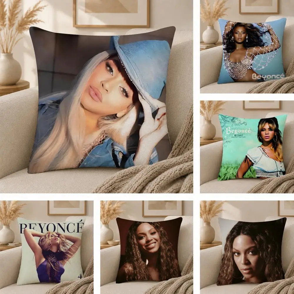 B-Beyonce Renaissance Singer Cushion Cover  Plush Fabric Soft Double Sided Print Sofa Cushion Cover Throw Pillow Covers