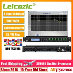 Leicozic DSP Processor 4In8Out Digital Audio Processor Processador De Audio Equalizer DJ Studio XTB480 For Live Performance