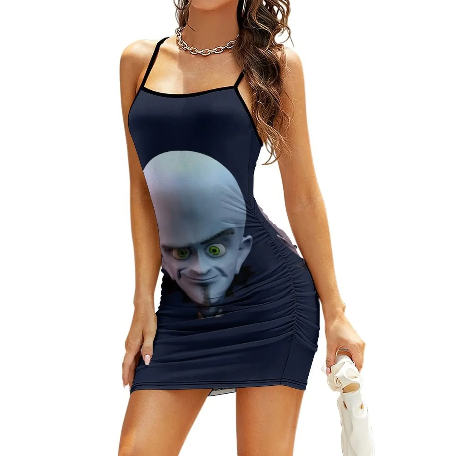 Smiling Megamind 3D *HIGH QUALITY* Sling Dress women party dresses luxury woman evening dress evening dress