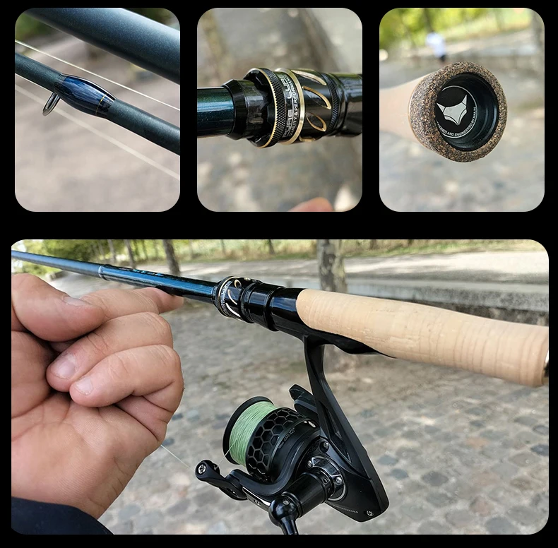 PURELURE DANCE S822H ML H Spinnrute für Bass High Carbon Long Throwing Angelrute im FUJI-Zubehör, Plus Spinnrolle – Detail 19