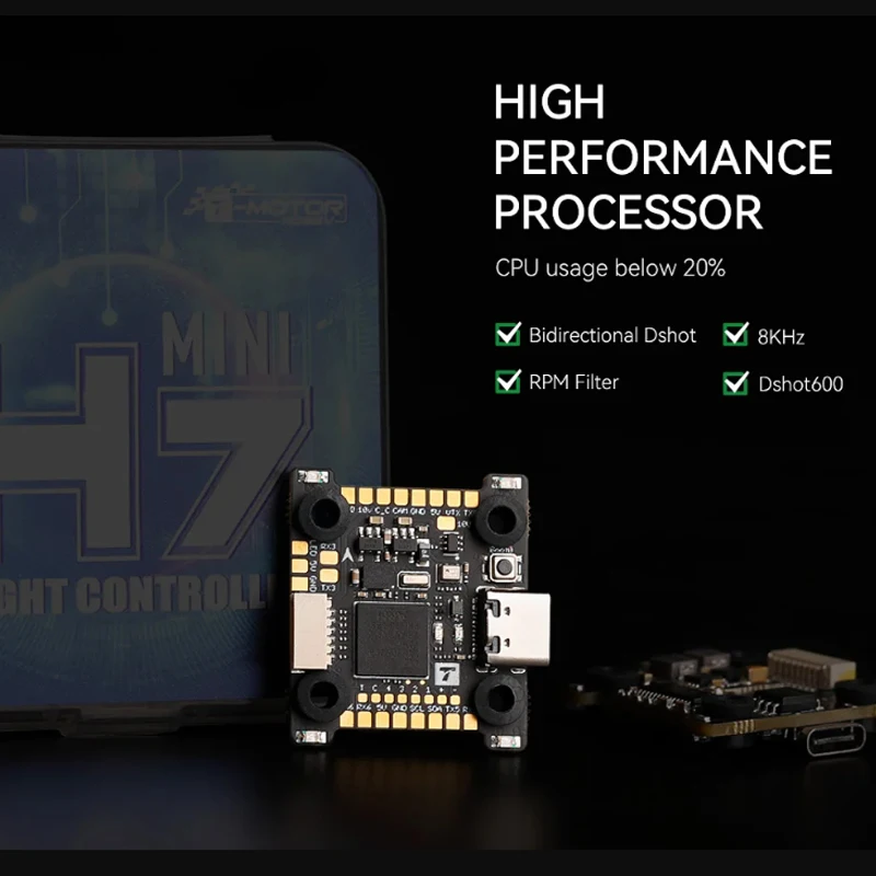 

T-HOBBY H7 MINI FC ICM42688/BMI270 DUAL BEC Multifunctional Freestyle Cinematic Flight Controller for RC FPV Parts