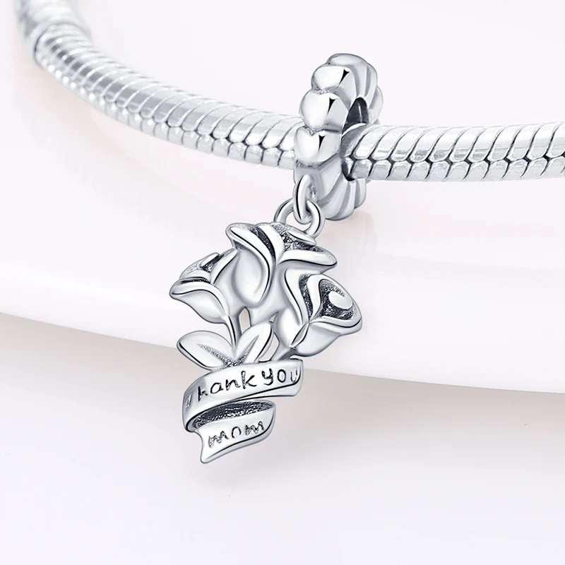 925 Silver Color Love Mother\'s Day Collection Charms Beads For Mom Fit 3mm 925 Original Bracelets DIY Jewelry Birthday Gifts