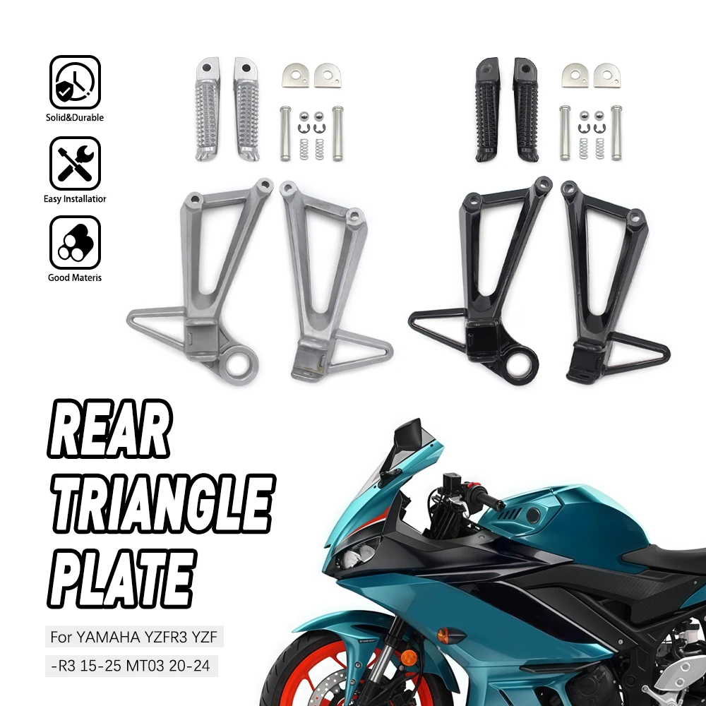 

For Yamaha YZF-R3 2015-2025 MT-03 2020-2022 2023 2024 Motorcycle Parts with left and right rear foot pedals Stable footrest