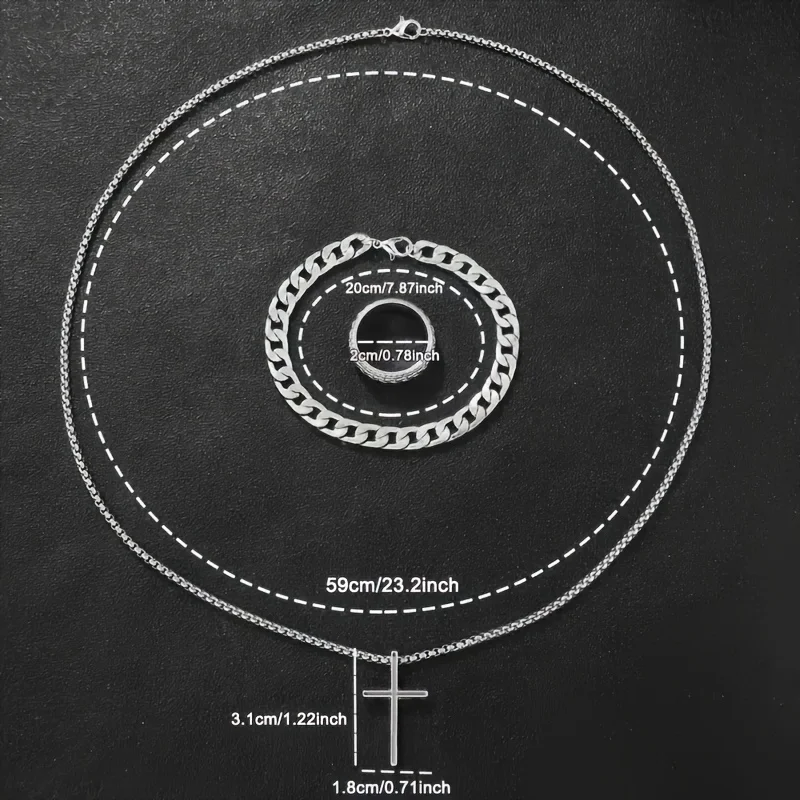 女性のためのファッショナブルなクォーツ時計,デジタル亜鉛合金,クロスペンダント,ネックレス,リング,ブレスレット,1セットあたり4個
