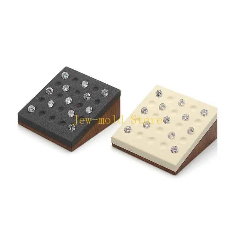 منصة عرض المجوهرات الخشبية C71B لـ Diamonds Gemstones Stand Storage Storage Stand