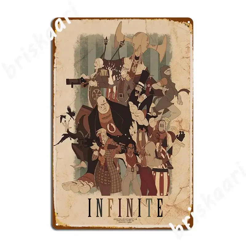 Bioshock Infinite Artwork Metal Sign Custom Club Plaques Mural Tin Sign Posters