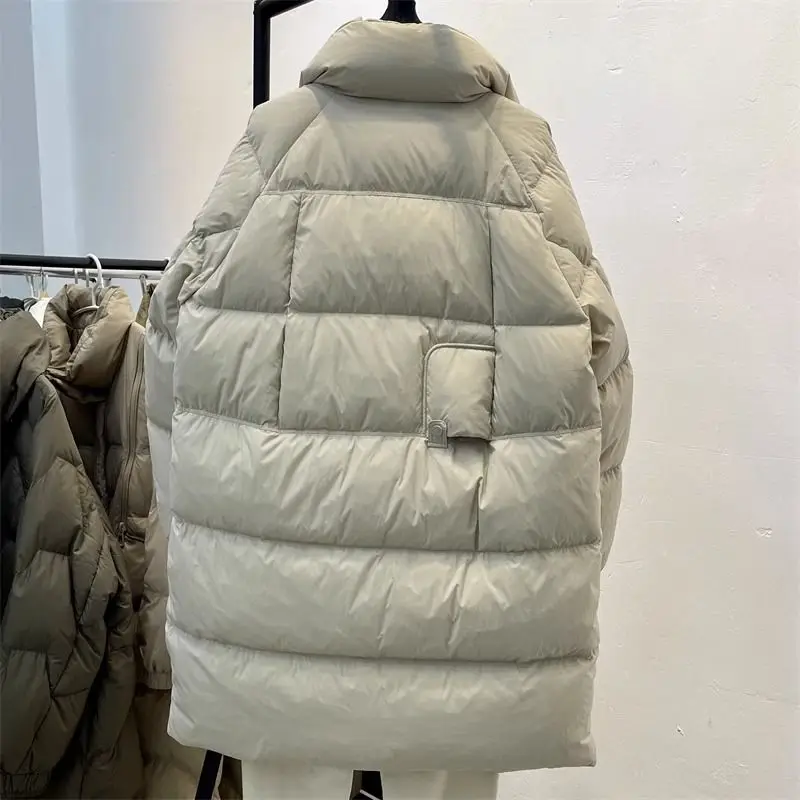 2025 Winter New Women's Down Jacket Loose Commuter Windproof Stand Collar Warm Parker Coat
