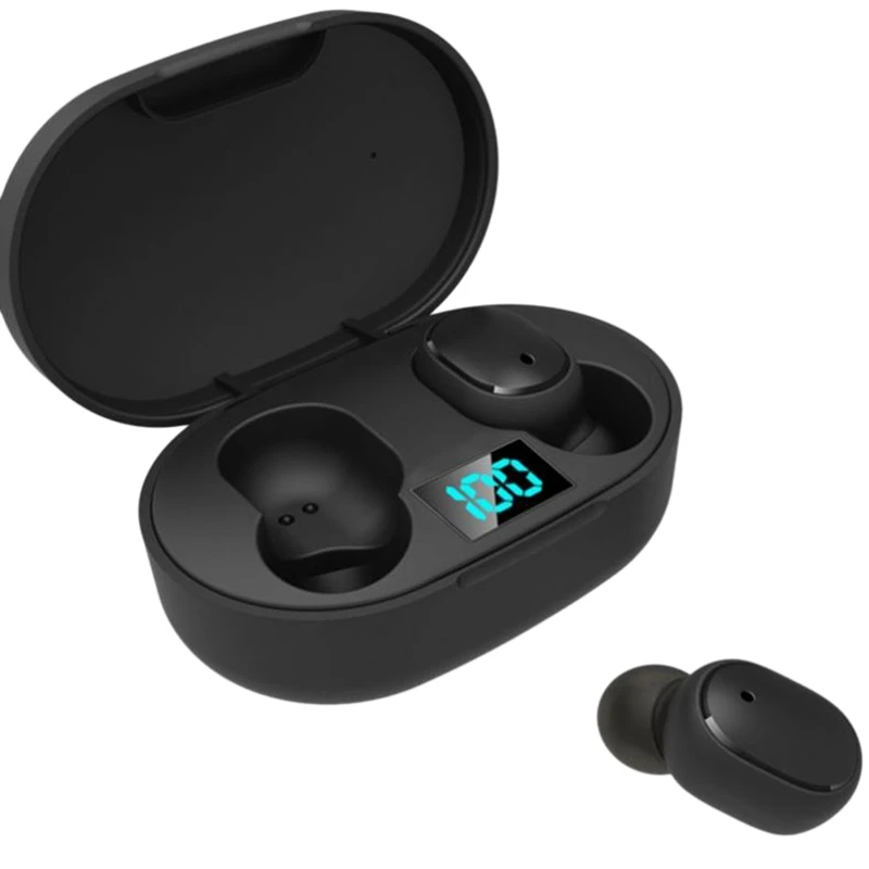 

E6S Smart Digital Display TWS Bluetooth Headset Wireless Sports Mini Headset Stereo In-Ear Earbuds