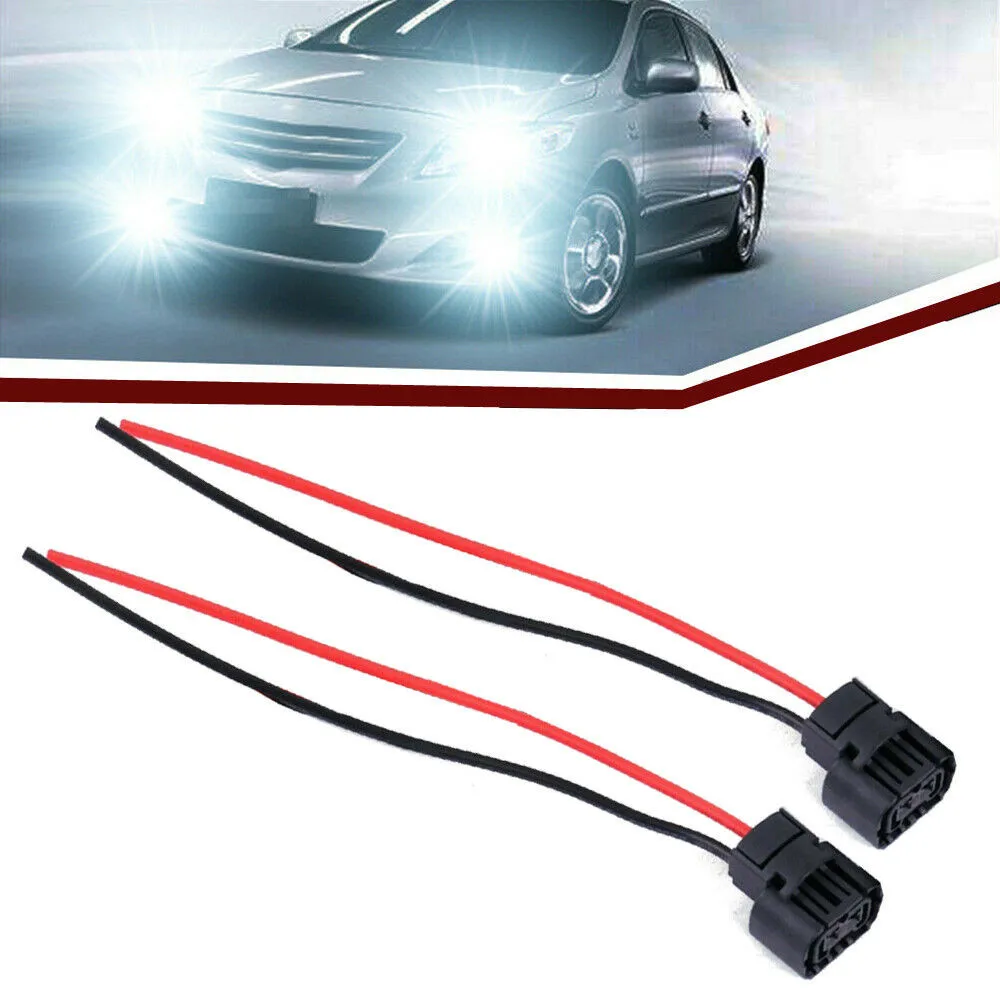 Direct Replacement Wire Pigtail Female P 4W 5202 H16 Connectors for Fog Lights Set of 2 Fog Light Bulb Connectors