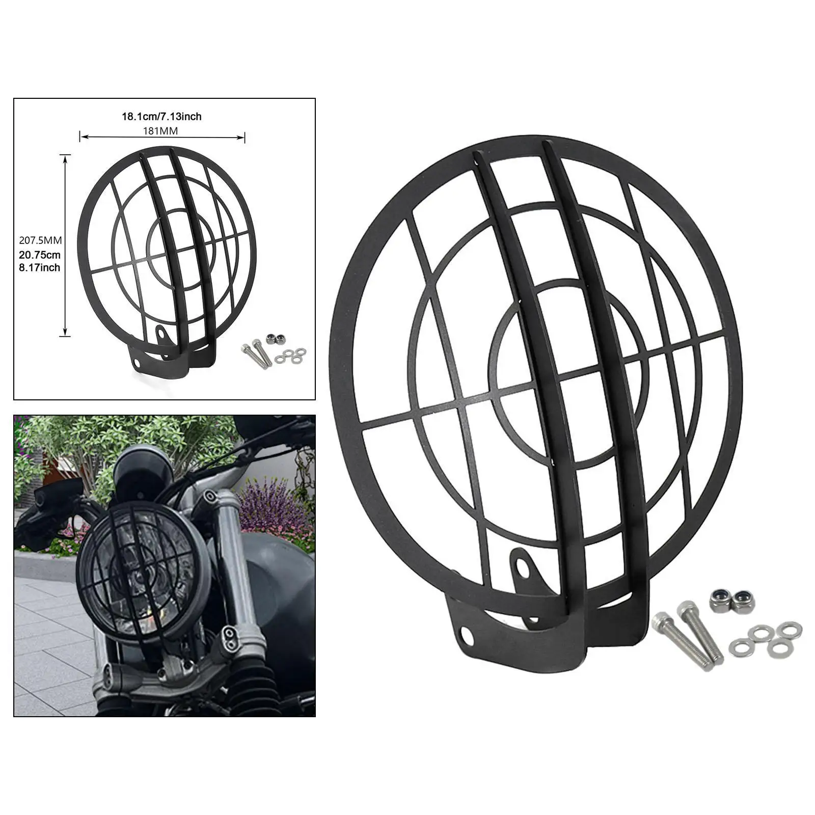 

Крышка решетки фар для мотоцикла, прочная, простая в установке защита фар