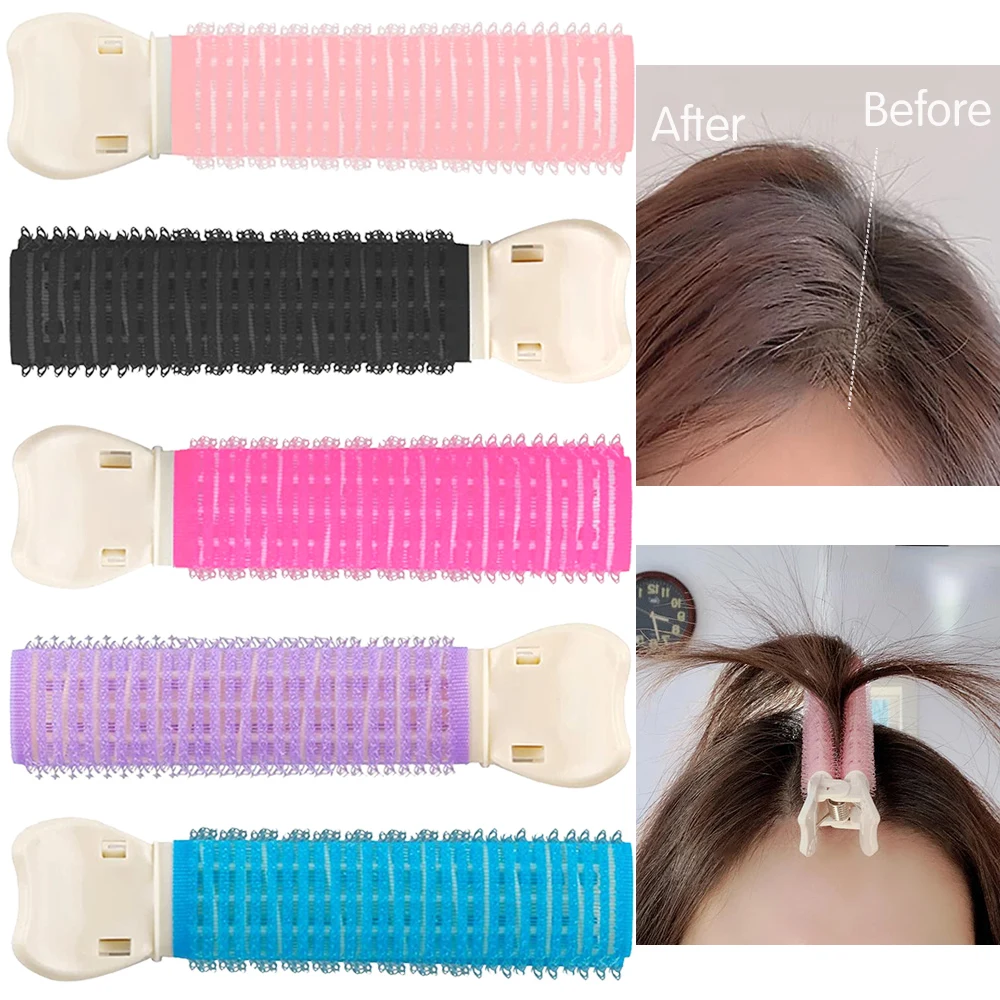 

1/2Pcs Bangs Hair Root Fluffy Lazy Hair Clips No Heat Hairpin Curling Rollers Bangs Hairless Curler Barrel Portable Styling Tool