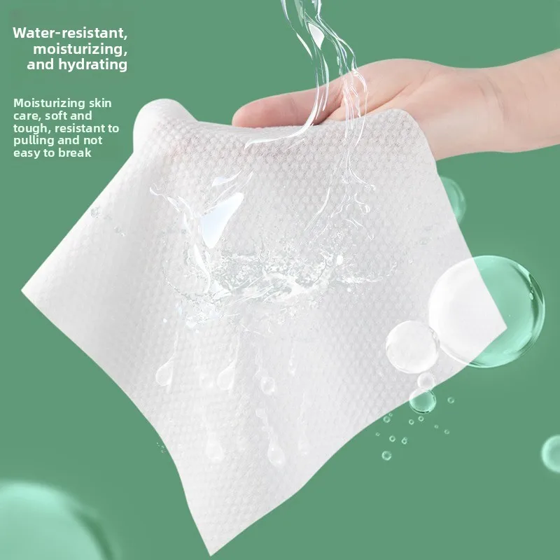Disposable Pure Cotton Facial Towel, Thickened Extraction-Style Soft Cotton Towel For Beauty Salons, Can Be Used Dry Or Wet