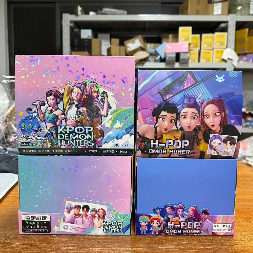 6/48p Kpop شيطان الصيادين لطيف 0.5 مللي متر هلام أقلام القرطاسية الكرتون أنيمي الأجهزة الطرفية المشتقة اللوازم المكتبية المدرسية هدايا الحفلات