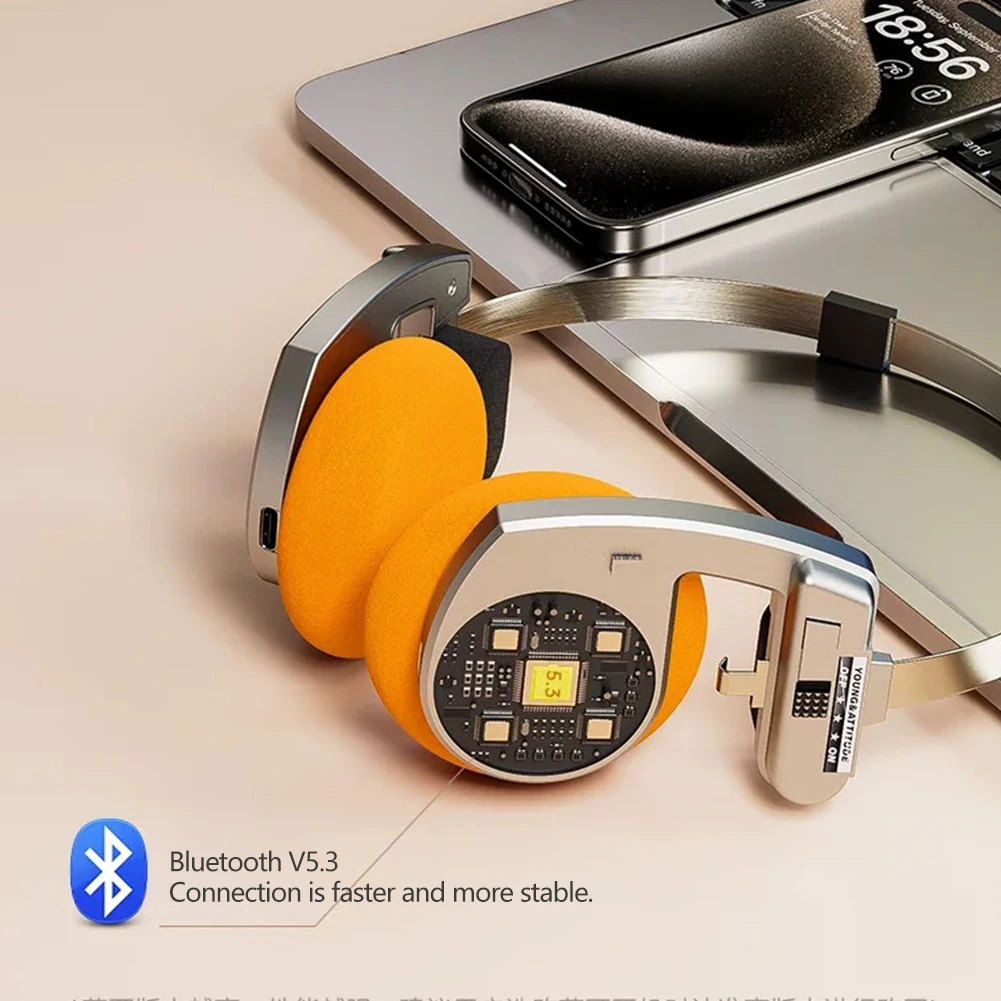 Retro Headphones Wireless Bluetooth Headphones ON-Ear Headphones HIFI Wireless Foldable Noise Canceling Headphone