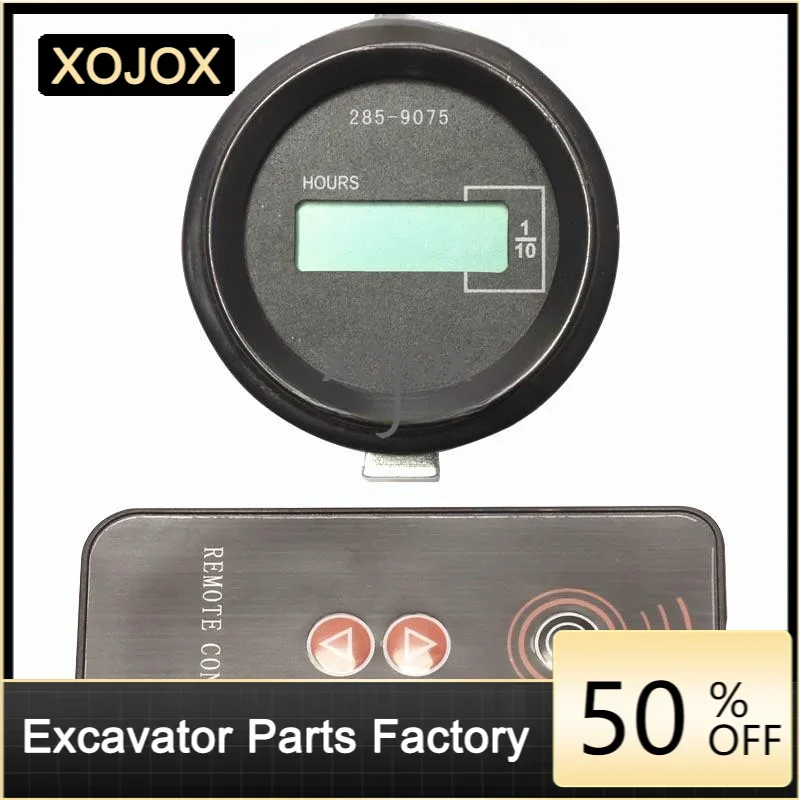 XOJOX For Excavator Loader Bulldozer Forklift Construction Machinery Universal Remote Control Timer Chronograph Hour Meter parts