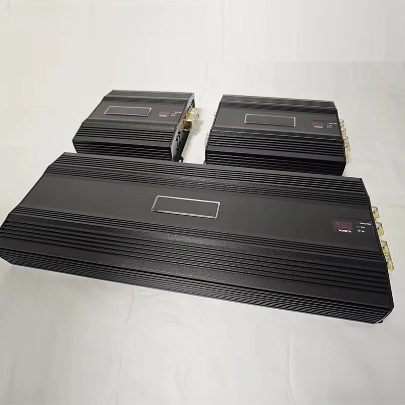 2pcs 18000Wrms Car Amplifier  Brazilian Style Car Amplifier Upgraded Panel With Voltage Display Remote Control Monoblock Car Amp