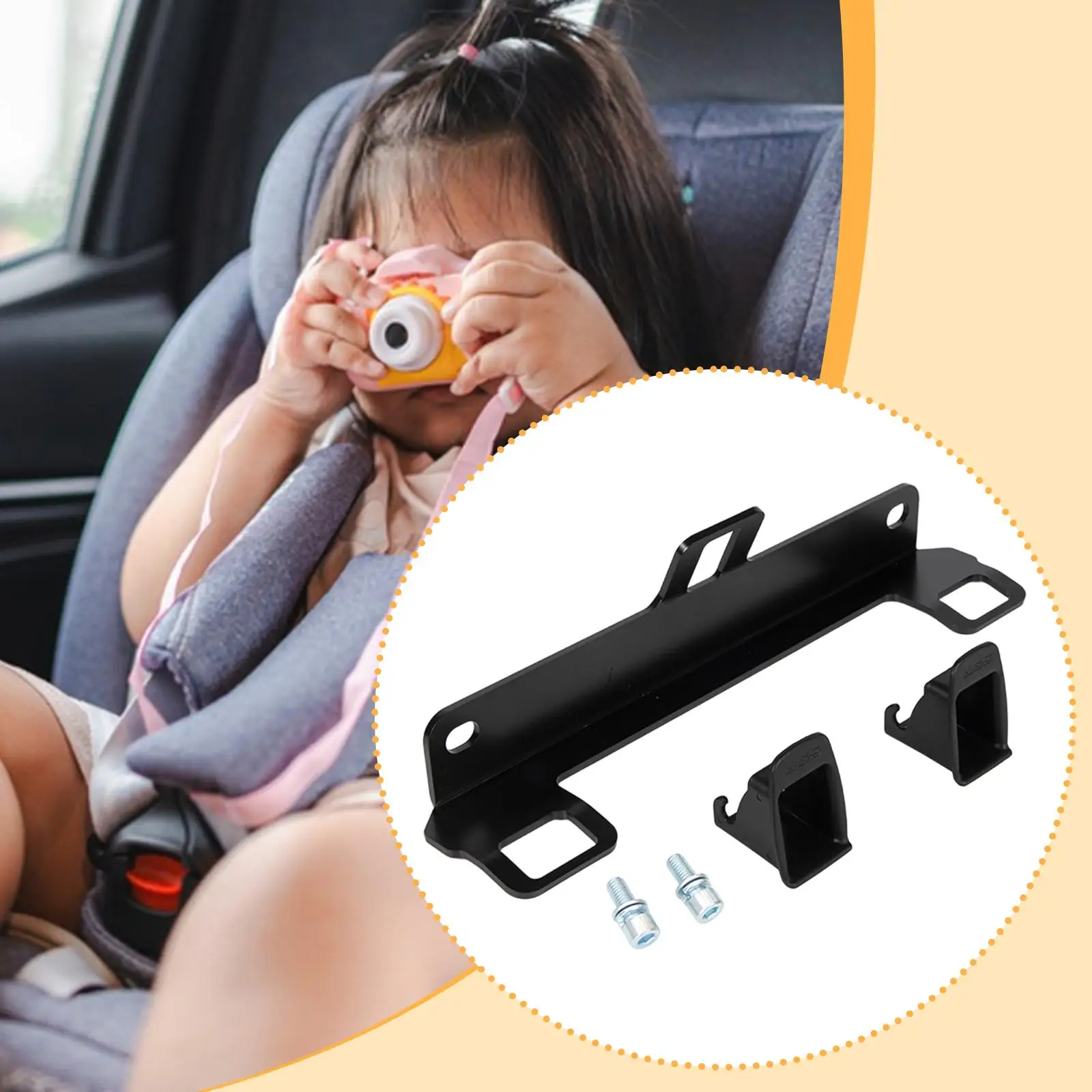 Car Child Seat Restraint Anchor Mounting Set Steel ISOFIX Belt Connector Easy Install Bracket for Kids Travel Safety