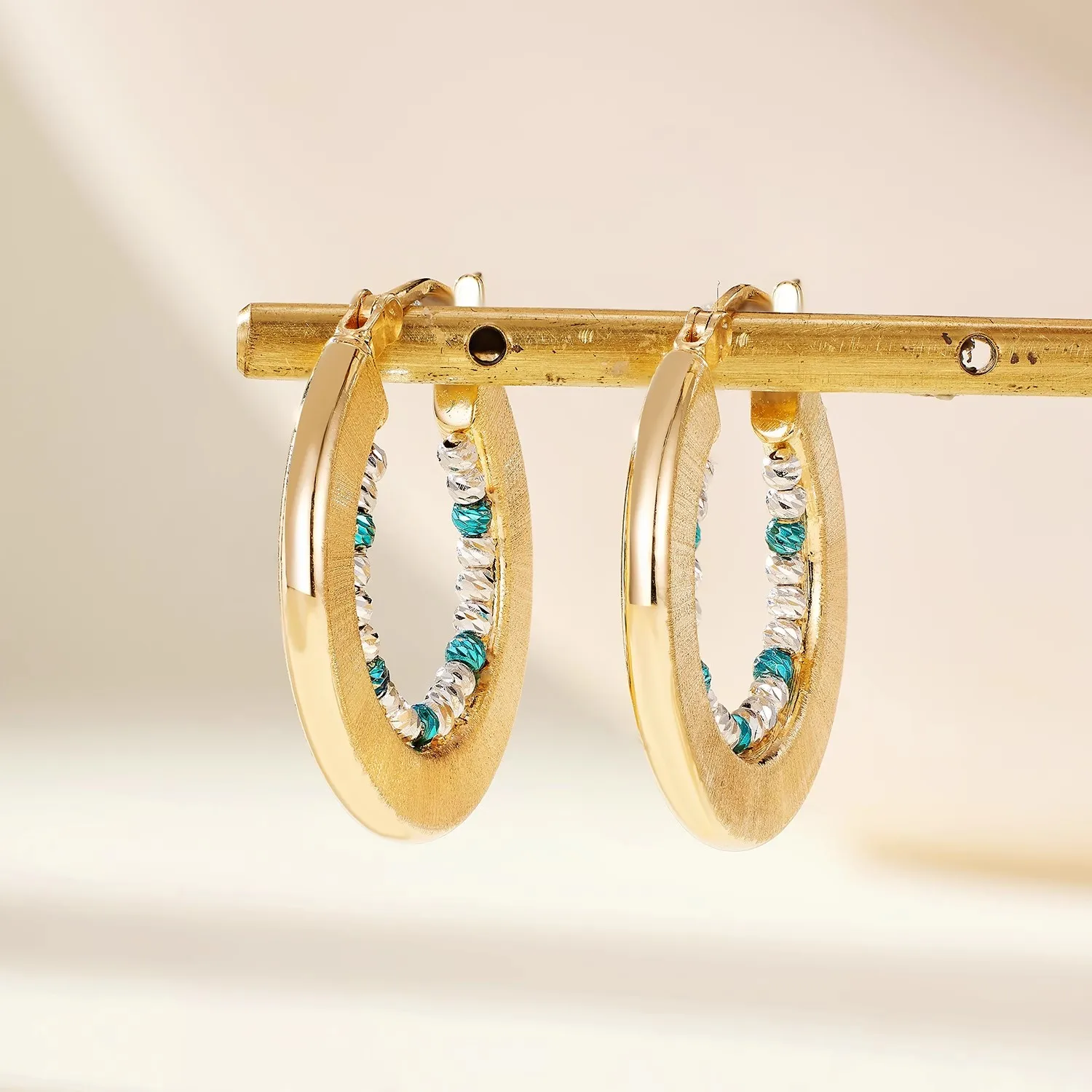 18K gold earrings