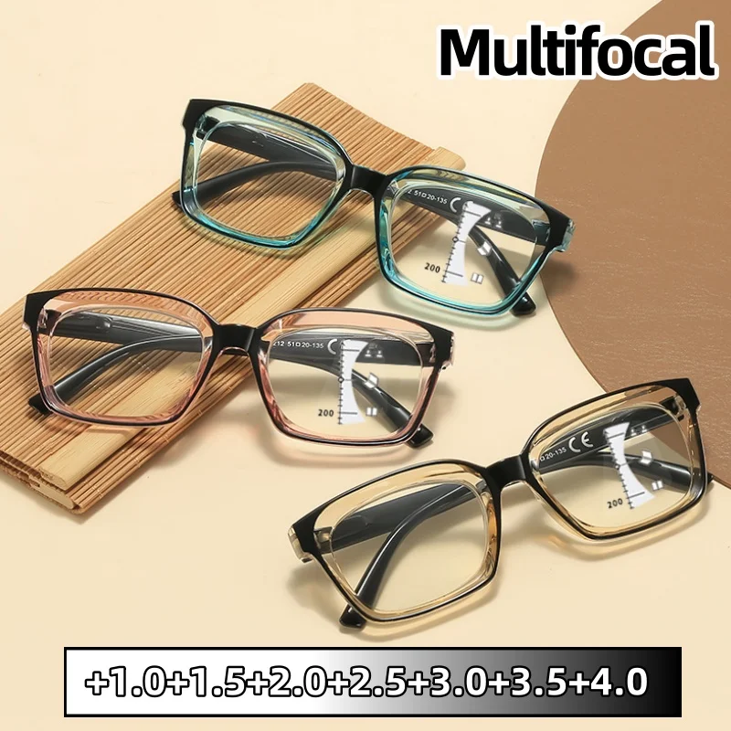 

Progressive Multifocal HD Reading Glasses Simplicity Advanced Dual-purpose for Both Near and Far Eyeglasses +1.0 To +4.0