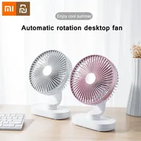 Youpin Xiaomi Electric Desktop Fan USB Auto Rotation Rechargeable 4000mAh Air Cooling Conditioner 4 Speed Wind Silent Office