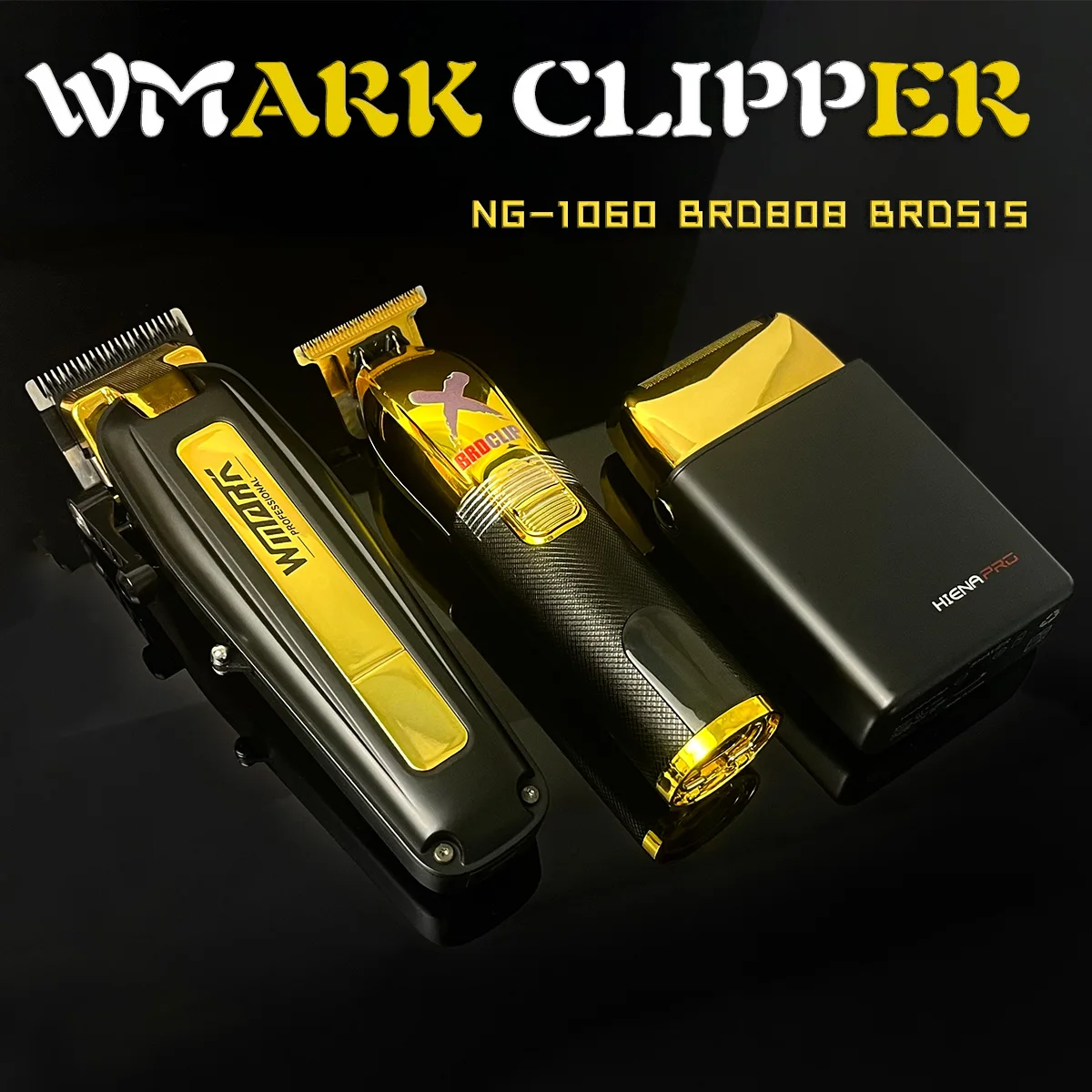 

Professional BRDCLIP S15 BRD808 WMARK NG-1060 3PC Set 7500RPM Barber Hair Clipper Trimmer Shaver High Power High Speed for man's