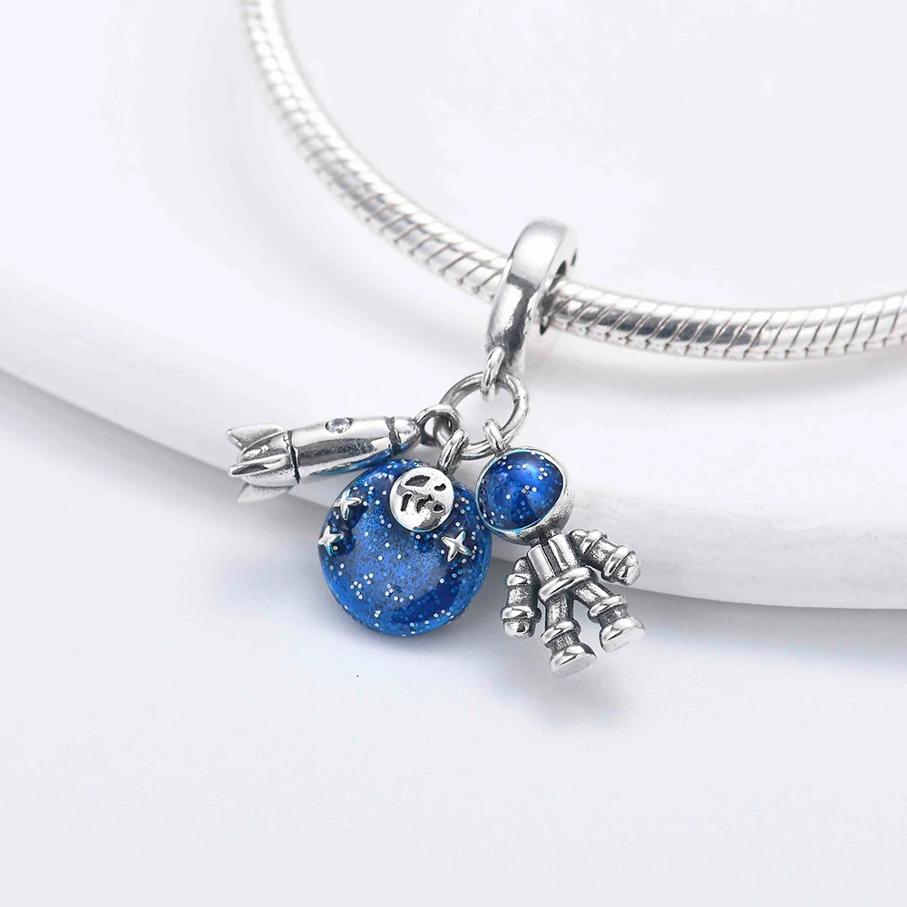 New 925 Silver Happy Travel Lighthouse Suitcase Pendants Charms Beads Fit Original Pandora Bracelet DIY Jewelry For Women 2025