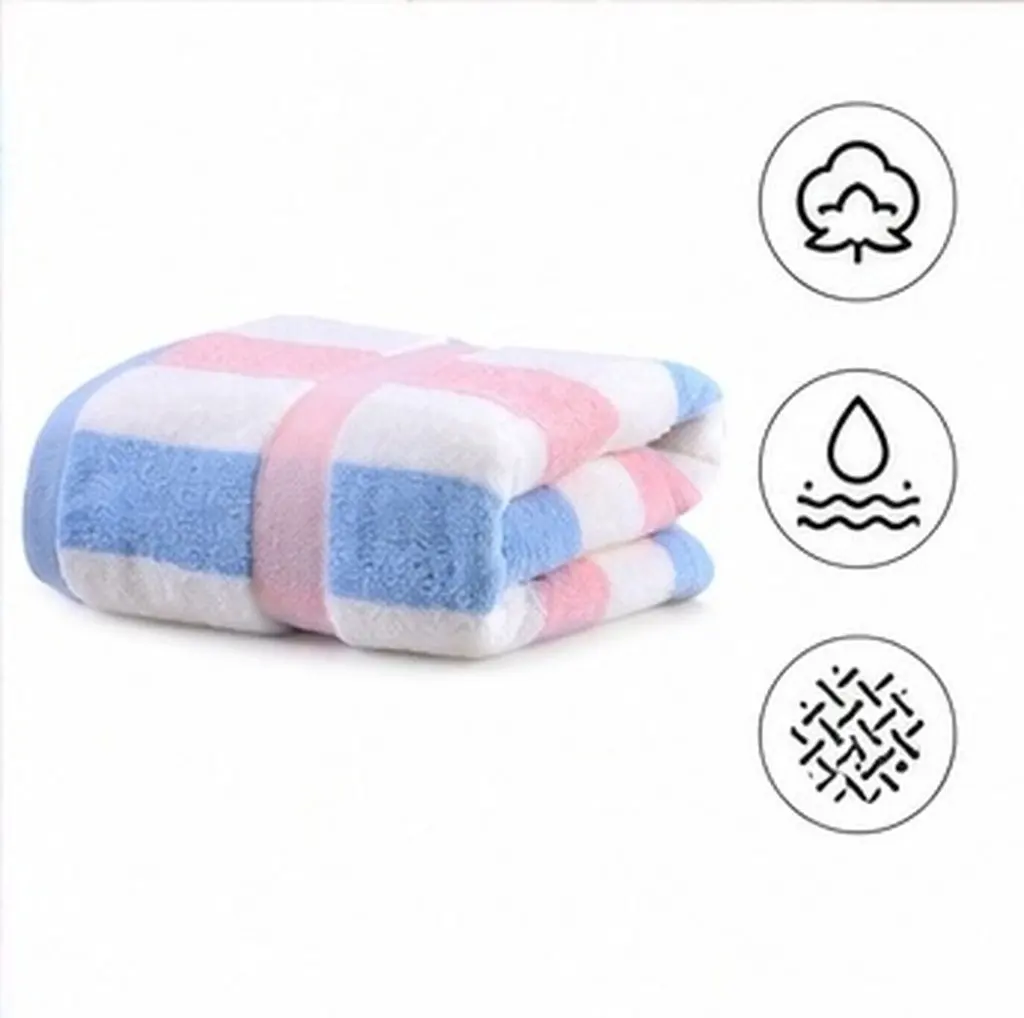 Pure Cotton Colorful Bath Sheet Thickened Bathroom Towel High Absorbency Soft Large Household Bath Towel Portable Skin Friendly